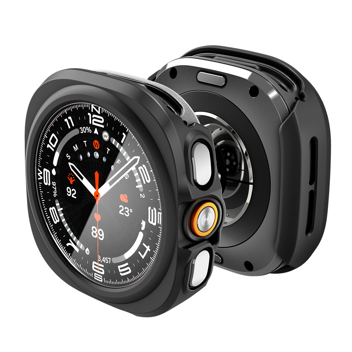 Schutzhülle + Glas für Galaxy Watch Ultra 2 47mm (2026), Spigen Thin Fit 360, Schwarz (2/19)