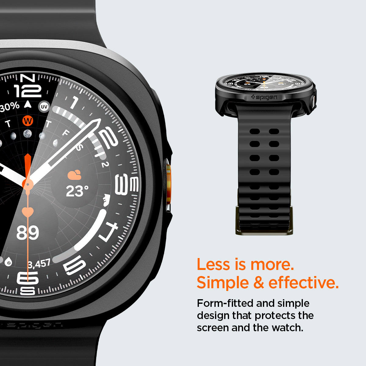 Schutzhülle + Glas für Galaxy Watch Ultra 2 47mm (2026), Spigen Thin Fit 360, Schwarz (4/19)