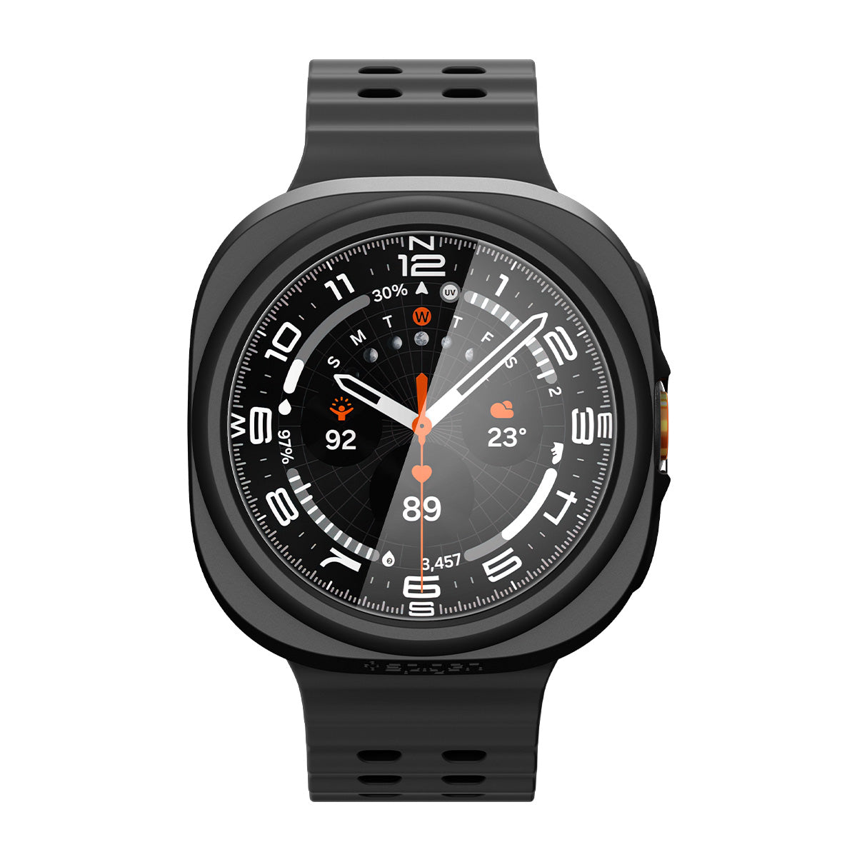 Schutzhülle + Glas für Galaxy Watch Ultra 2 47mm (2026), Spigen Thin Fit 360, Schwarz (10/19)