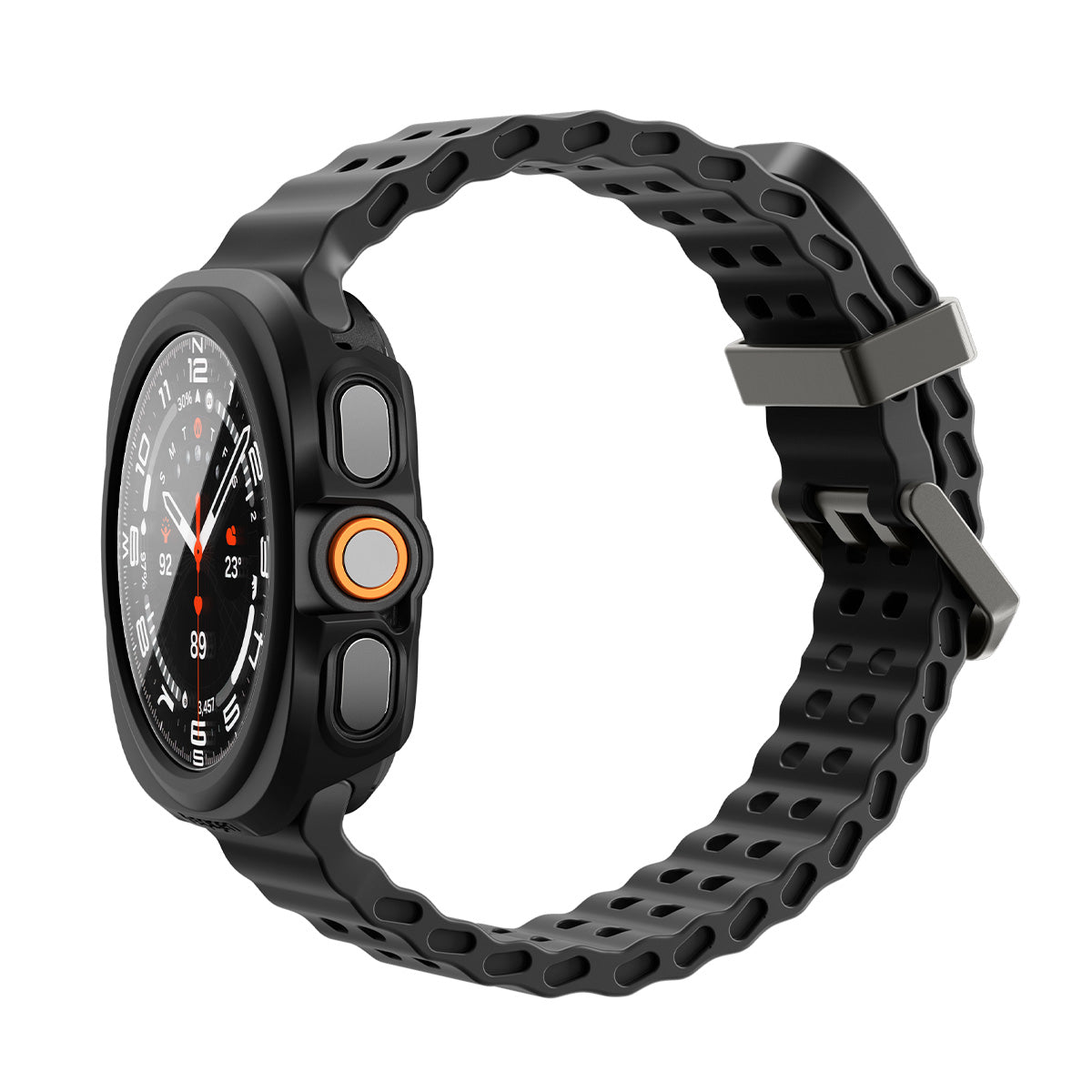 Schutzhülle + Glas für Galaxy Watch Ultra 2 47mm (2026), Spigen Thin Fit 360, Schwarz (14/19)