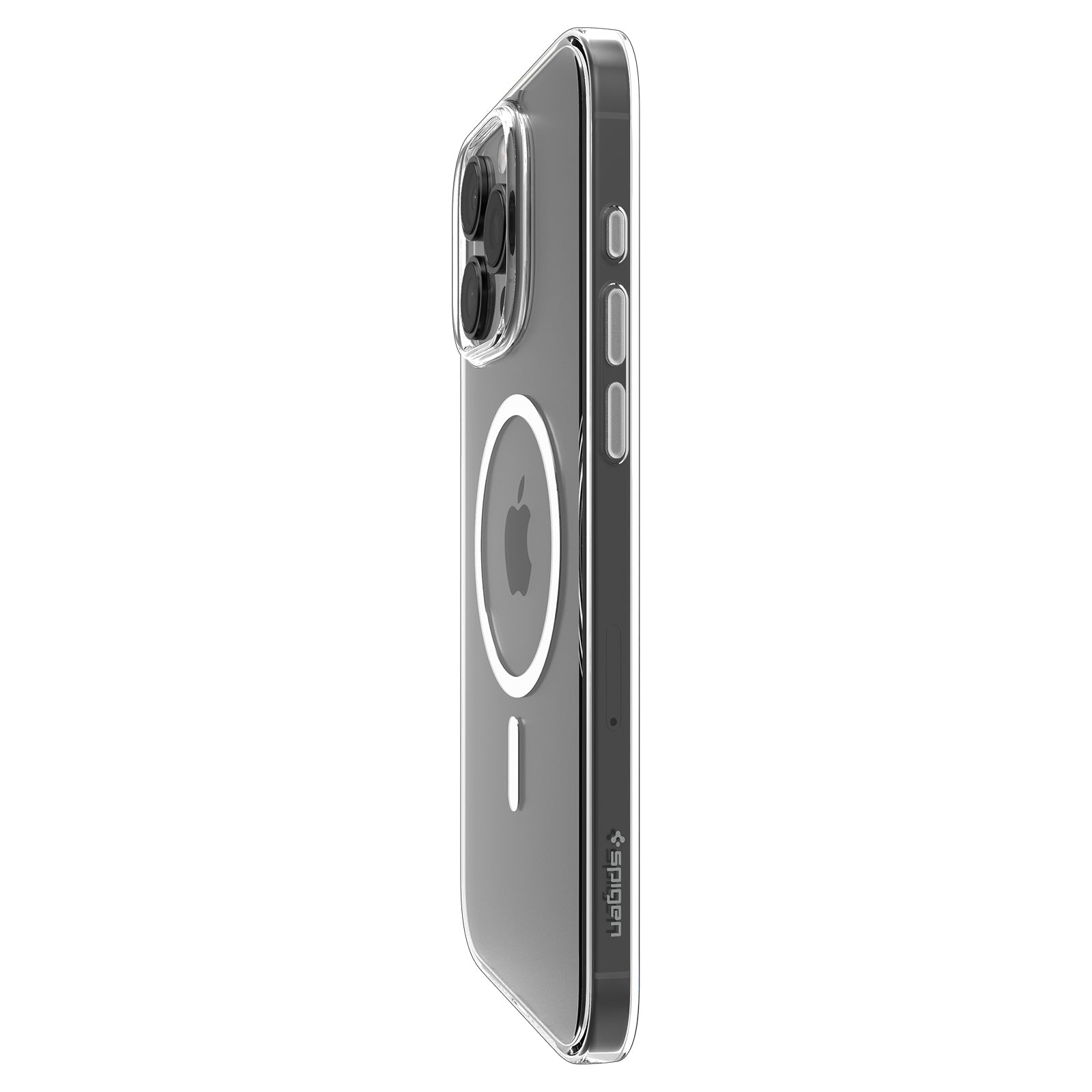 Handyhülle für iPhone 16 Pro, Spigen Thin Fit T Mag (CC) mit MagSafe, Transparent-Weiß