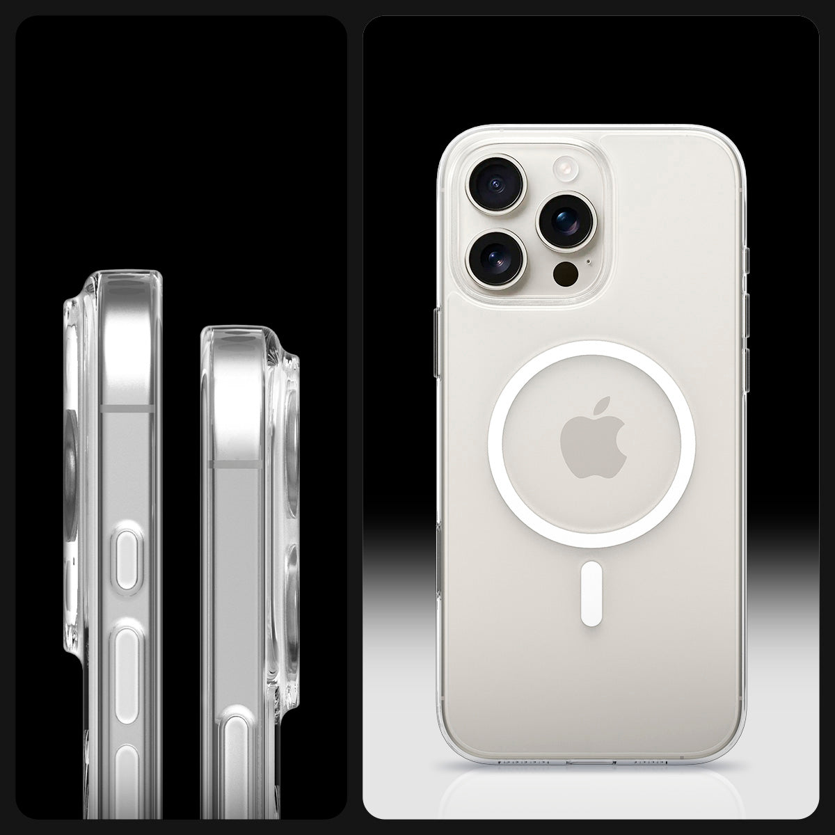 Handyhülle für iPhone 16 Pro Max, Spigen Thin Fit T Mag (CC) mit MagSafe, Transparent-Weiß