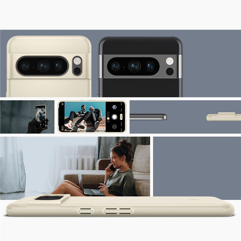 Schutzhülle Spigen Thin Fit für Google Pixel 8 Pro, Beige
