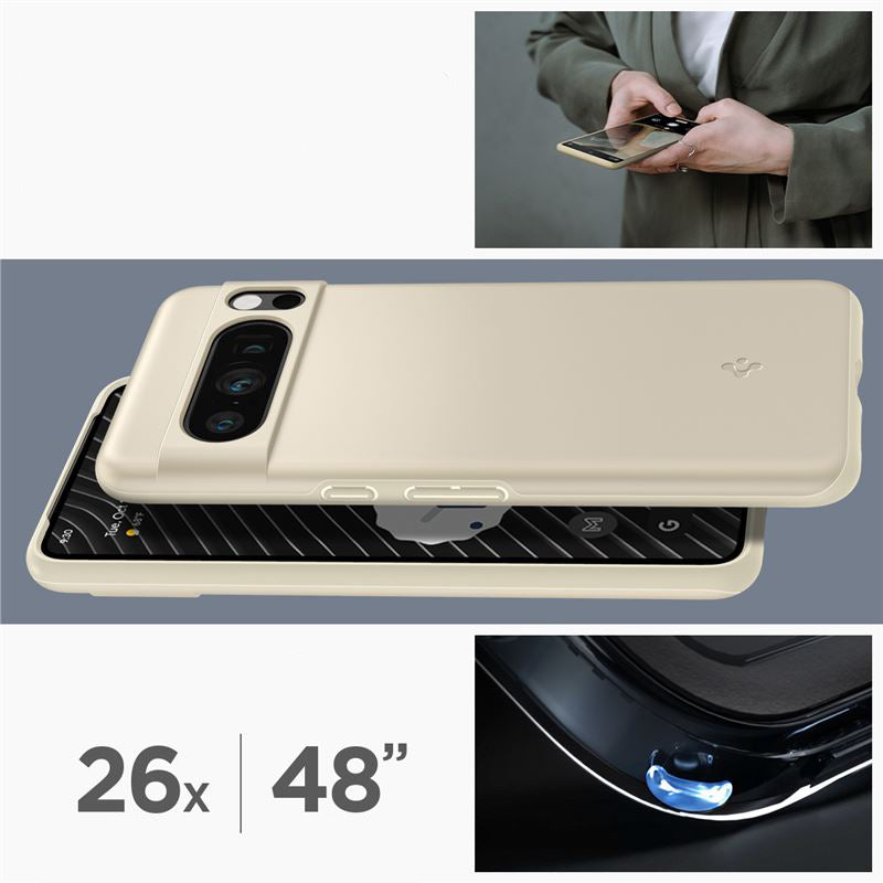 Schutzhülle Spigen Thin Fit für Google Pixel 8 Pro, Beige