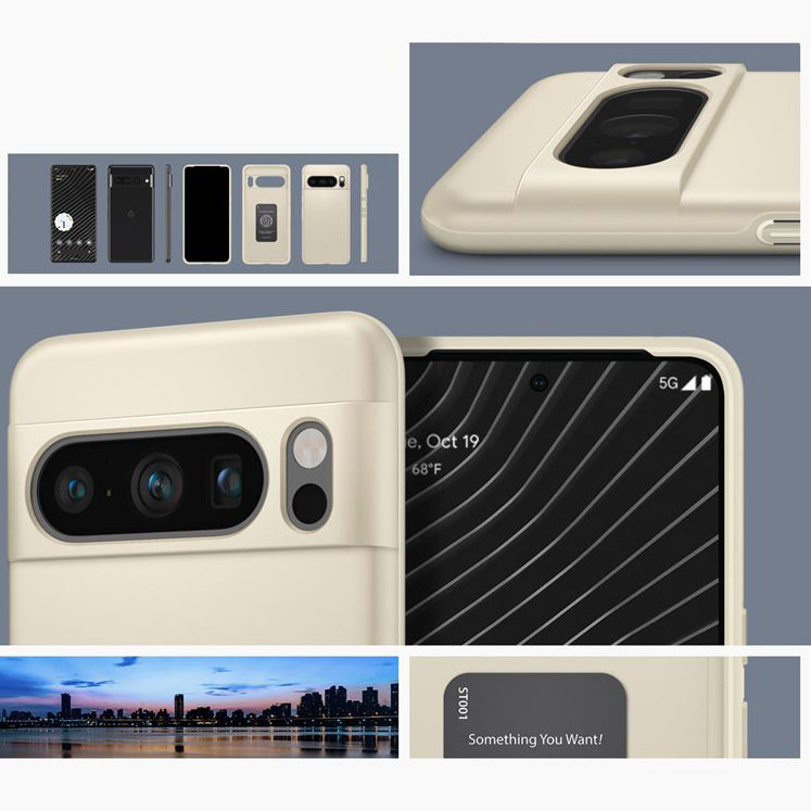 Schutzhülle Spigen Thin Fit für Google Pixel 8 Pro, Beige