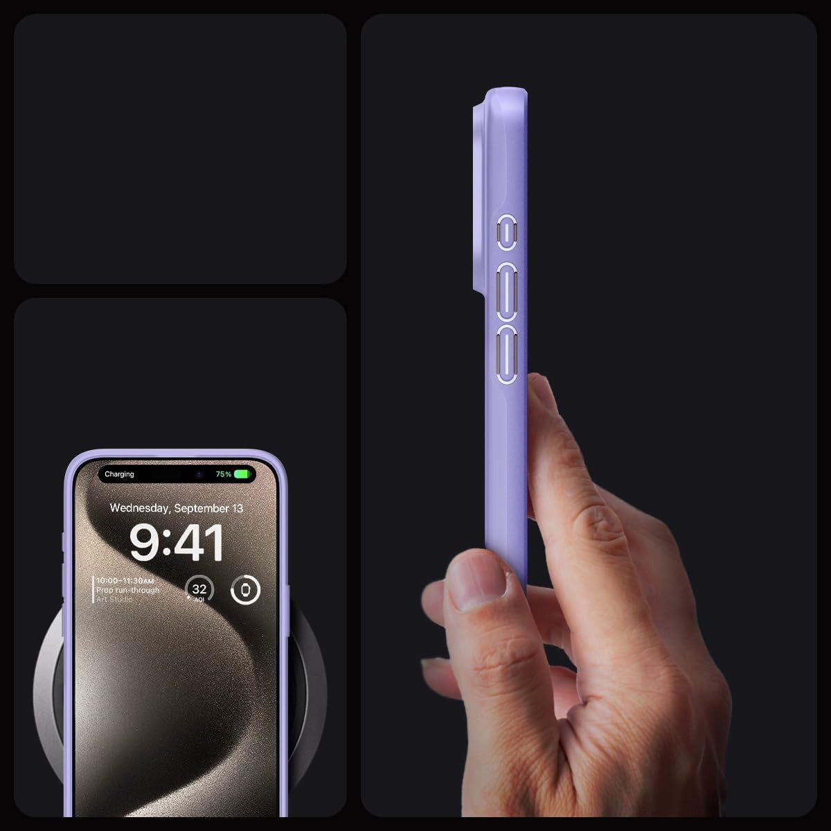 Schutzhülle Spigen Thin Fit für Apple iPhone 15 Pro, Violett
