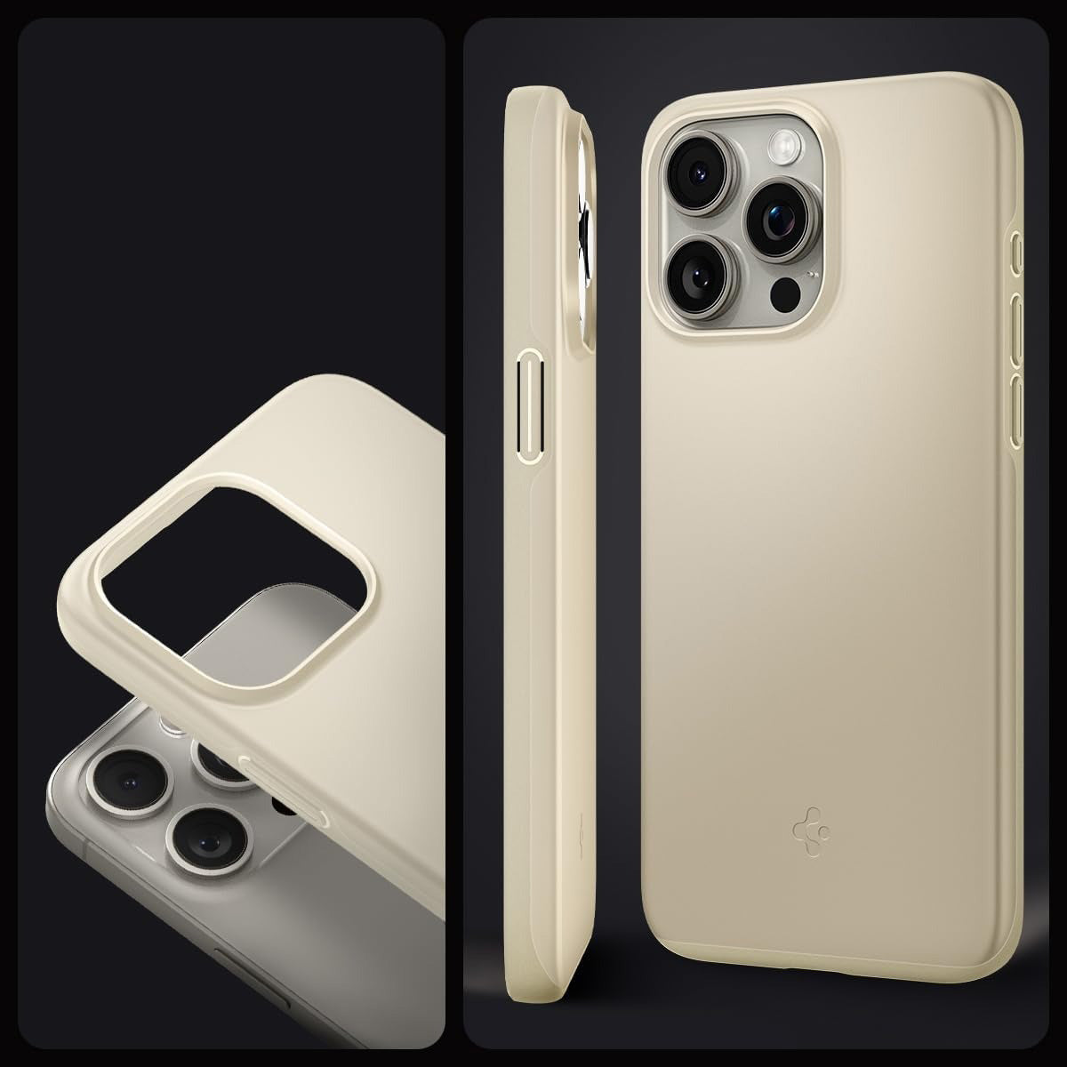 Schutzhülle Spigen Thin Fit für Apple iPhone 15 Pro, Beige