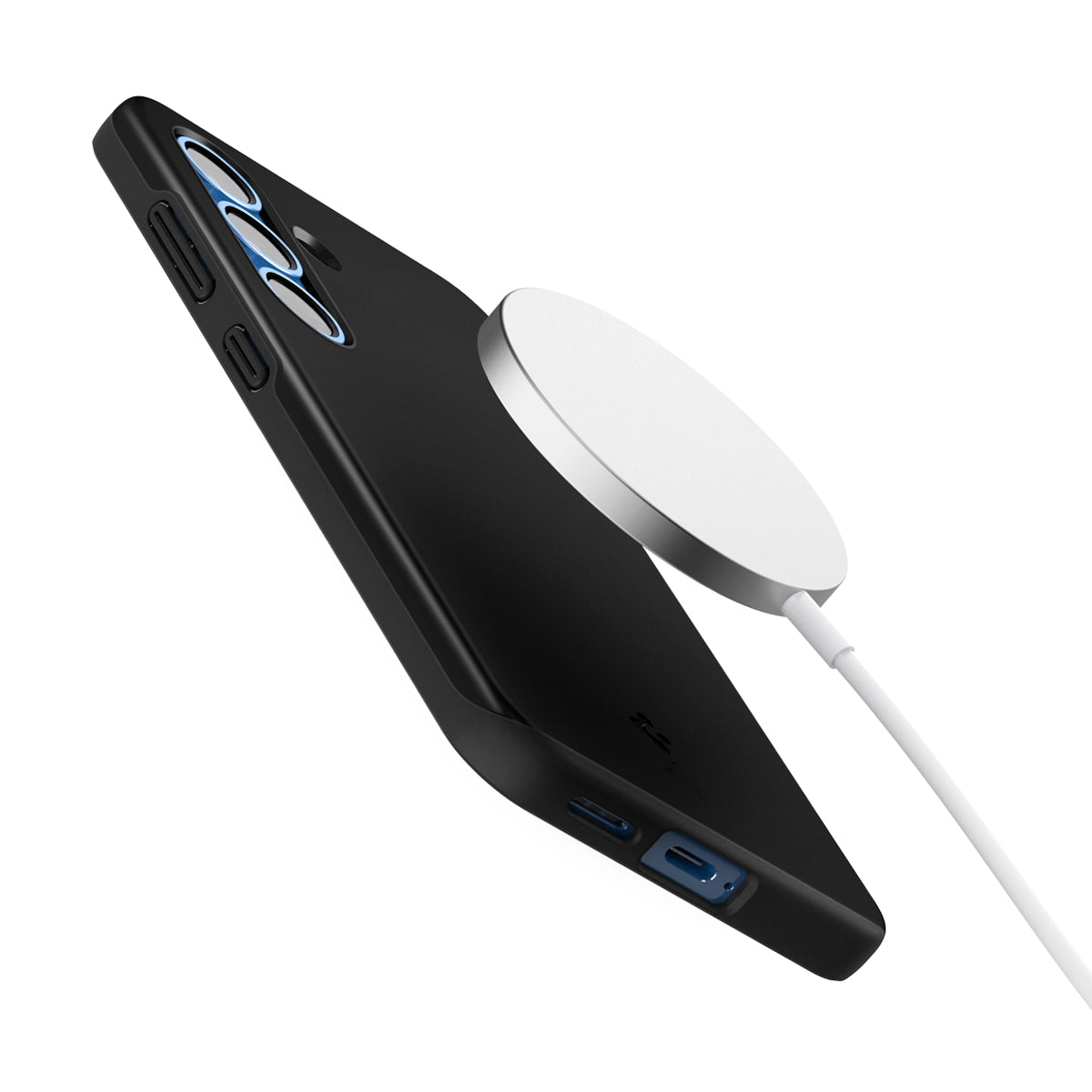 Handyhülle für Galaxy S25, Spigen Thin Fit Mag mit MagSafe, Schwarz