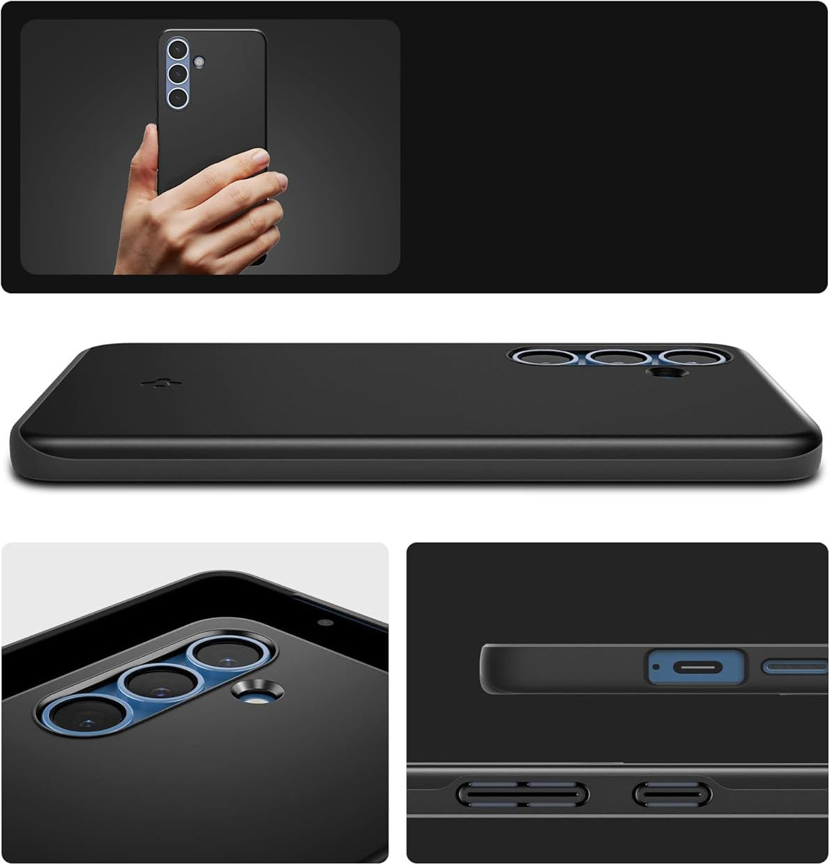 Handyhülle für Galaxy S25, Spigen Thin Fit Mag mit MagSafe, Schwarz