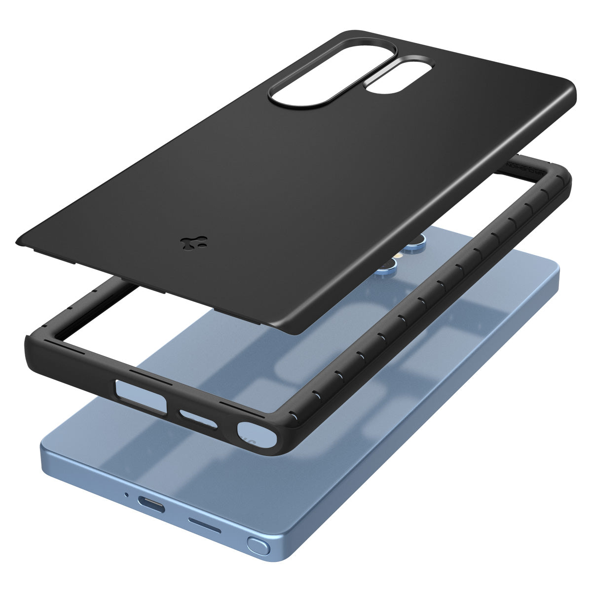 Handyhülle für Galaxy S25 Ultra, Spigen Thin Fit Mag mit MagSafe, Schwarz