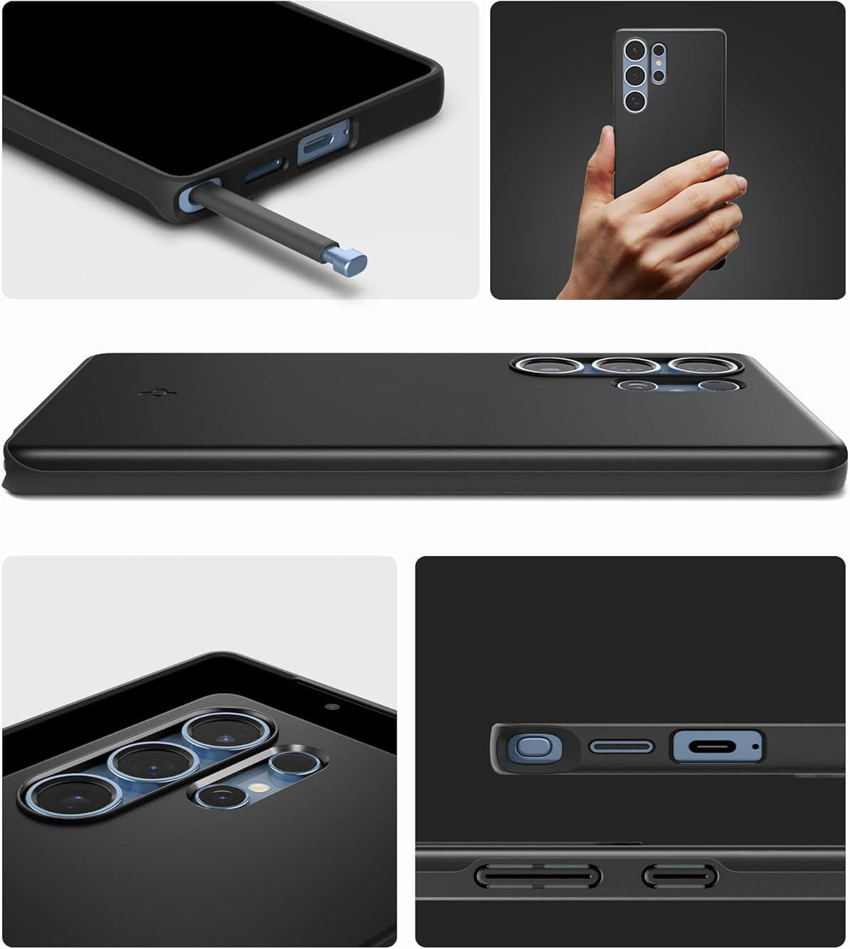 Handyhülle für Galaxy S25 Ultra, Spigen Thin Fit Mag mit MagSafe, Schwarz