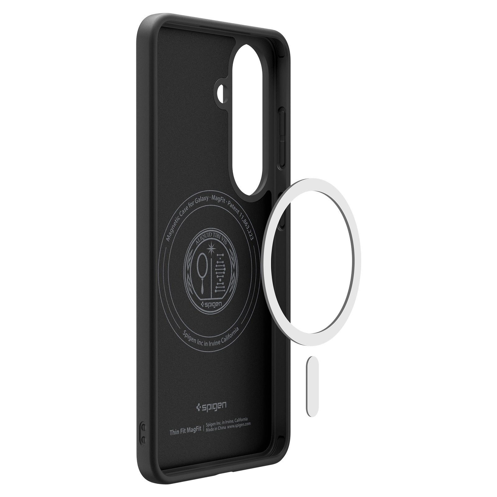 Handyhülle für Galaxy S26, Spigen Thin Fit Mag mit MagSafe, Schwarz