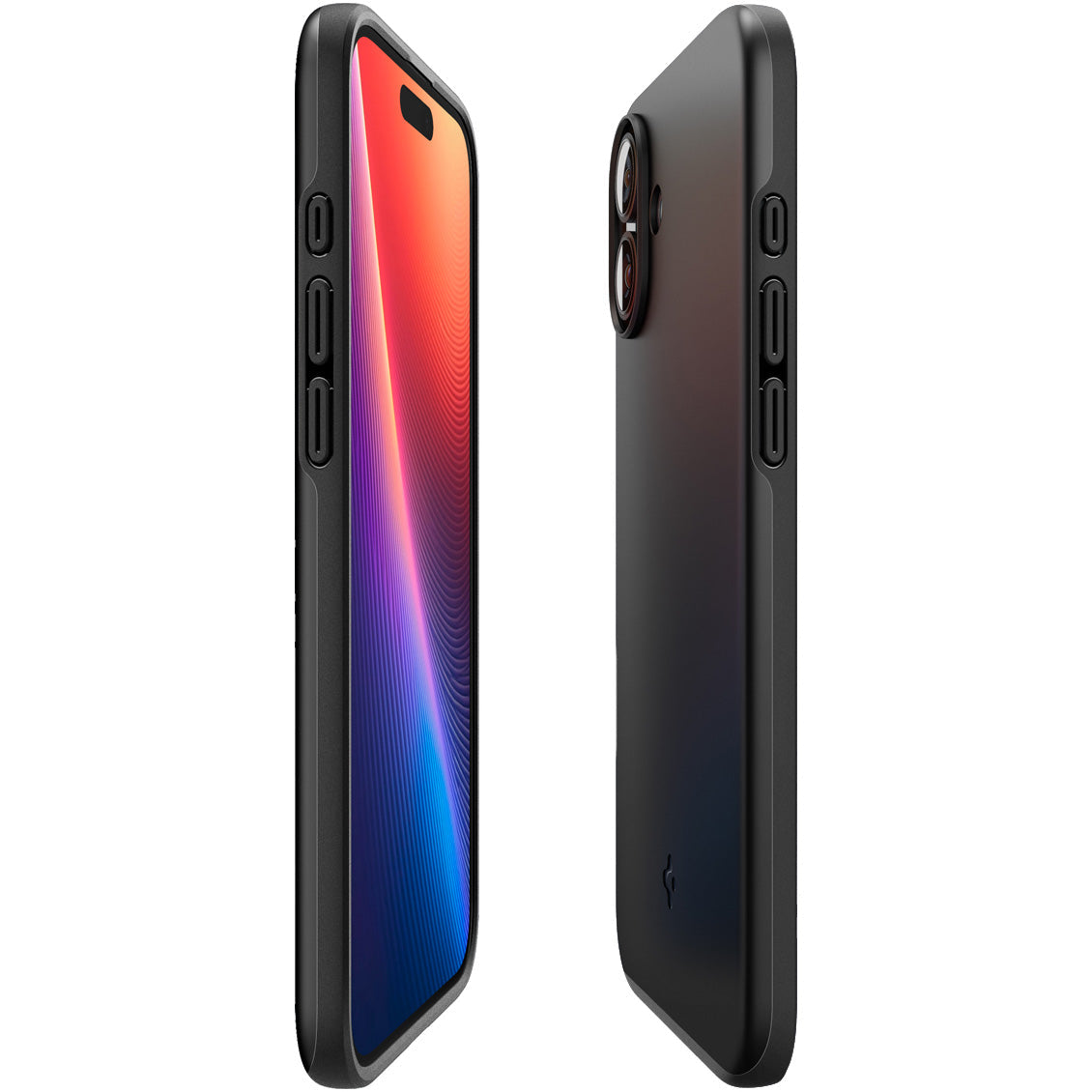 Handyhülle für iPhone 16 Plus, Spigen Thin Fit Mag mit MagSafe, Schwarz