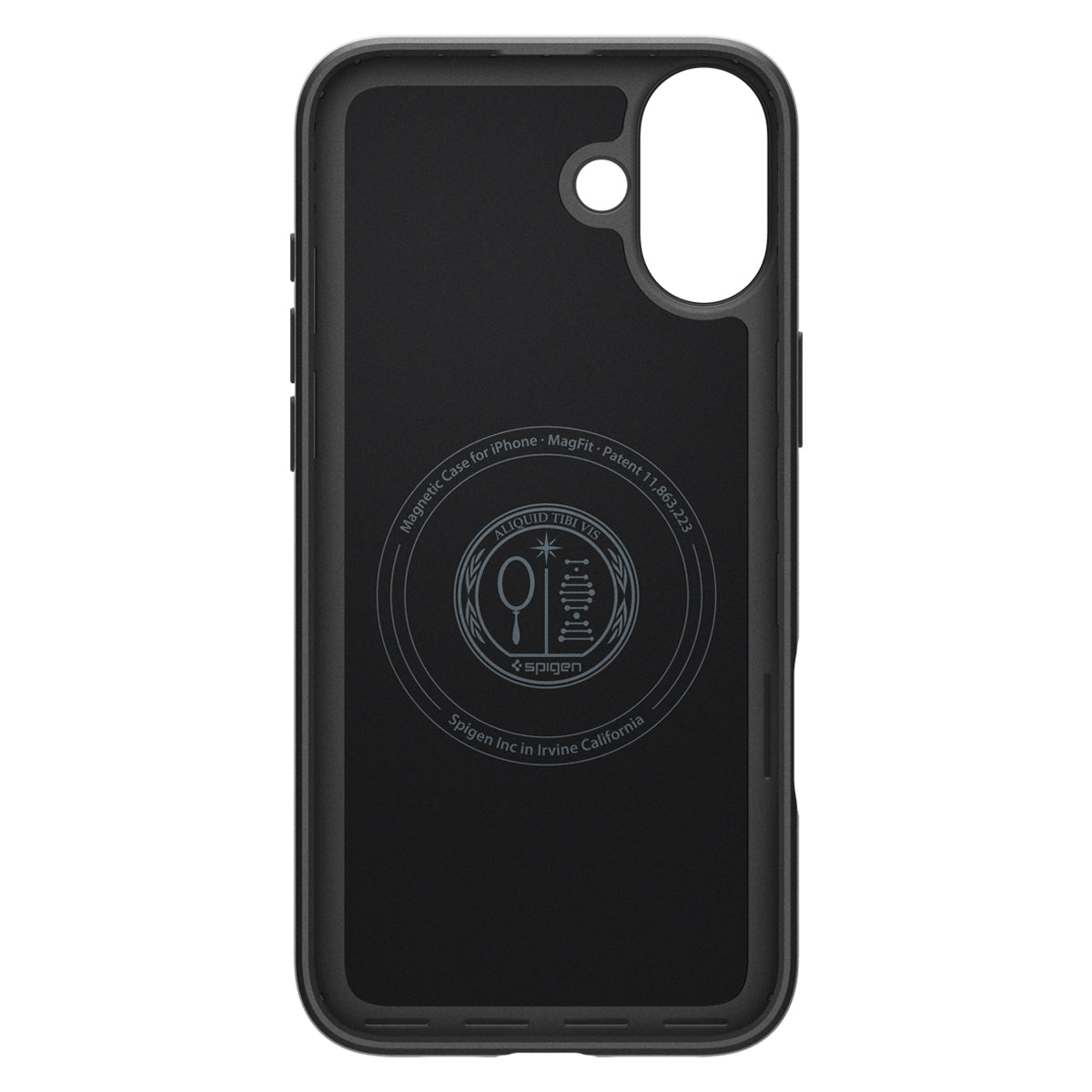 Handyhülle für iPhone 16 Plus, Spigen Thin Fit Mag mit MagSafe, Schwarz