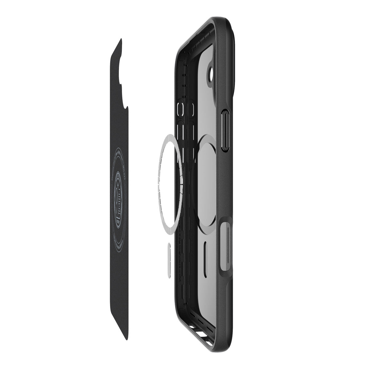 Handyhülle für iPhone 16 Plus, Spigen Thin Fit Mag mit MagSafe, Schwarz