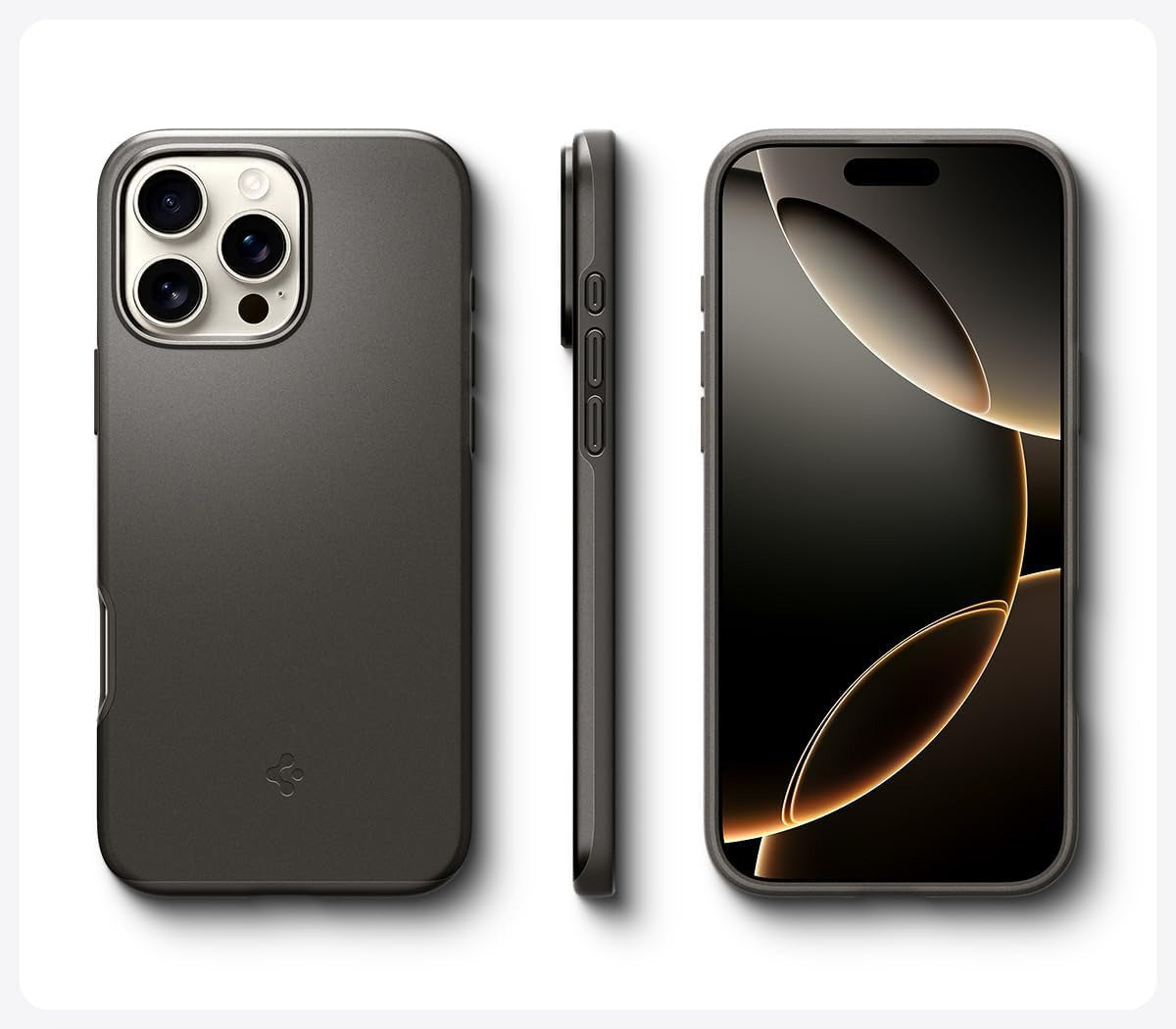 Handyhülle für iPhone 16 Pro, Spigen Thin Fit Mag mit MagSafe, Rotguss