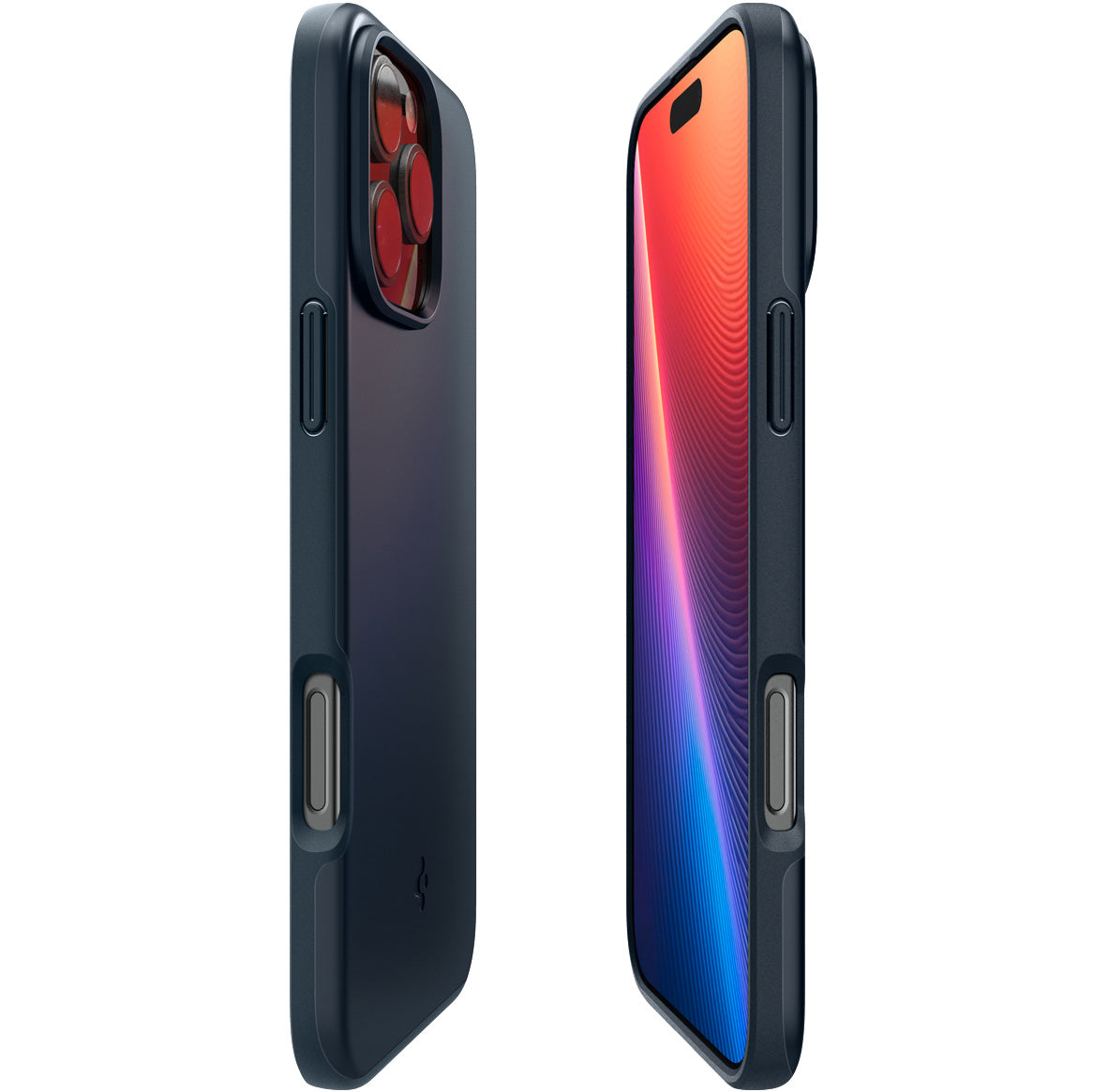 Handyhülle für iPhone 16 Pro, Spigen Thin Fit Mag mit MagSafe, Dunkelblau