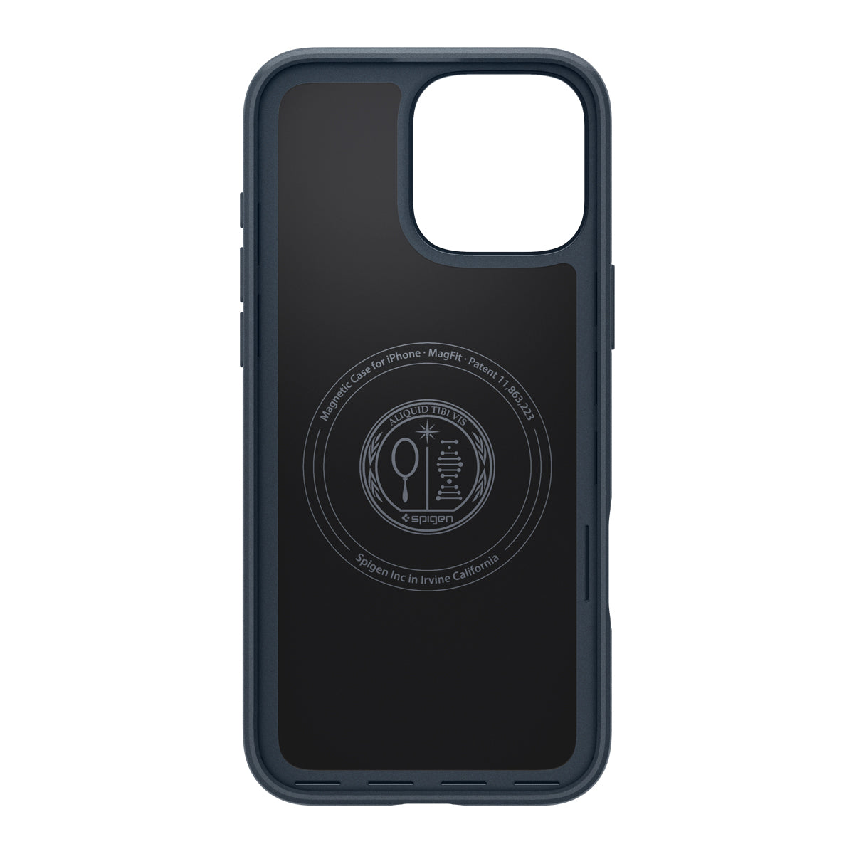 Handyhülle für iPhone 16 Pro, Spigen Thin Fit Mag mit MagSafe, Dunkelblau