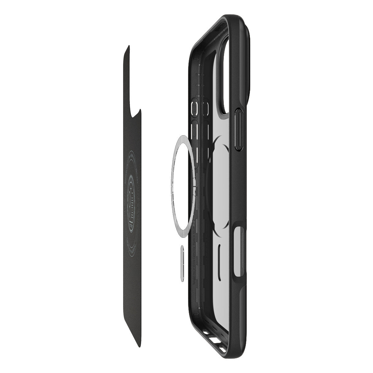 Handyhülle für iPhone 16 Pro Max, Spigen Thin Fit Mag mit MagSafe, Schwarz