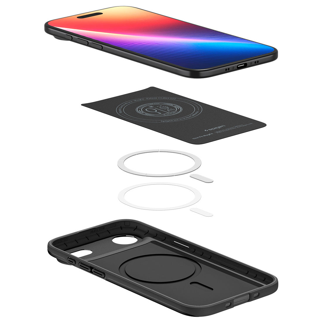 Handyhülle für iPhone Air, Spigen Thin Fit Mag mit MagSafe, Schwarz