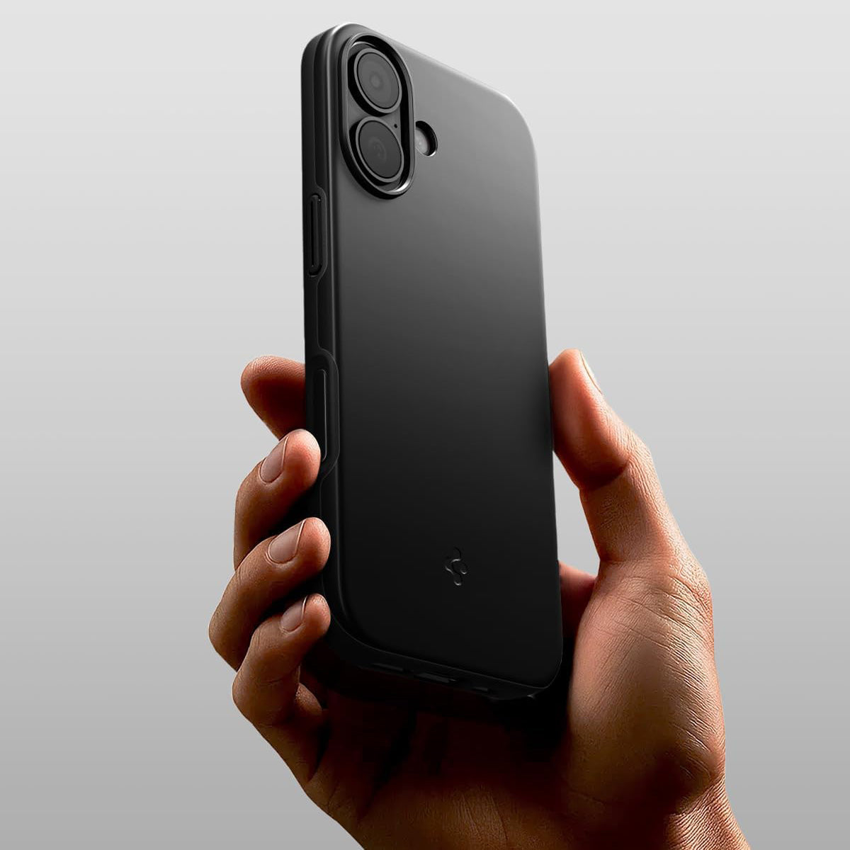 Handyhülle für iPhone 17, Spigen Thin Fit Mag mit MagSafe, Schwarz