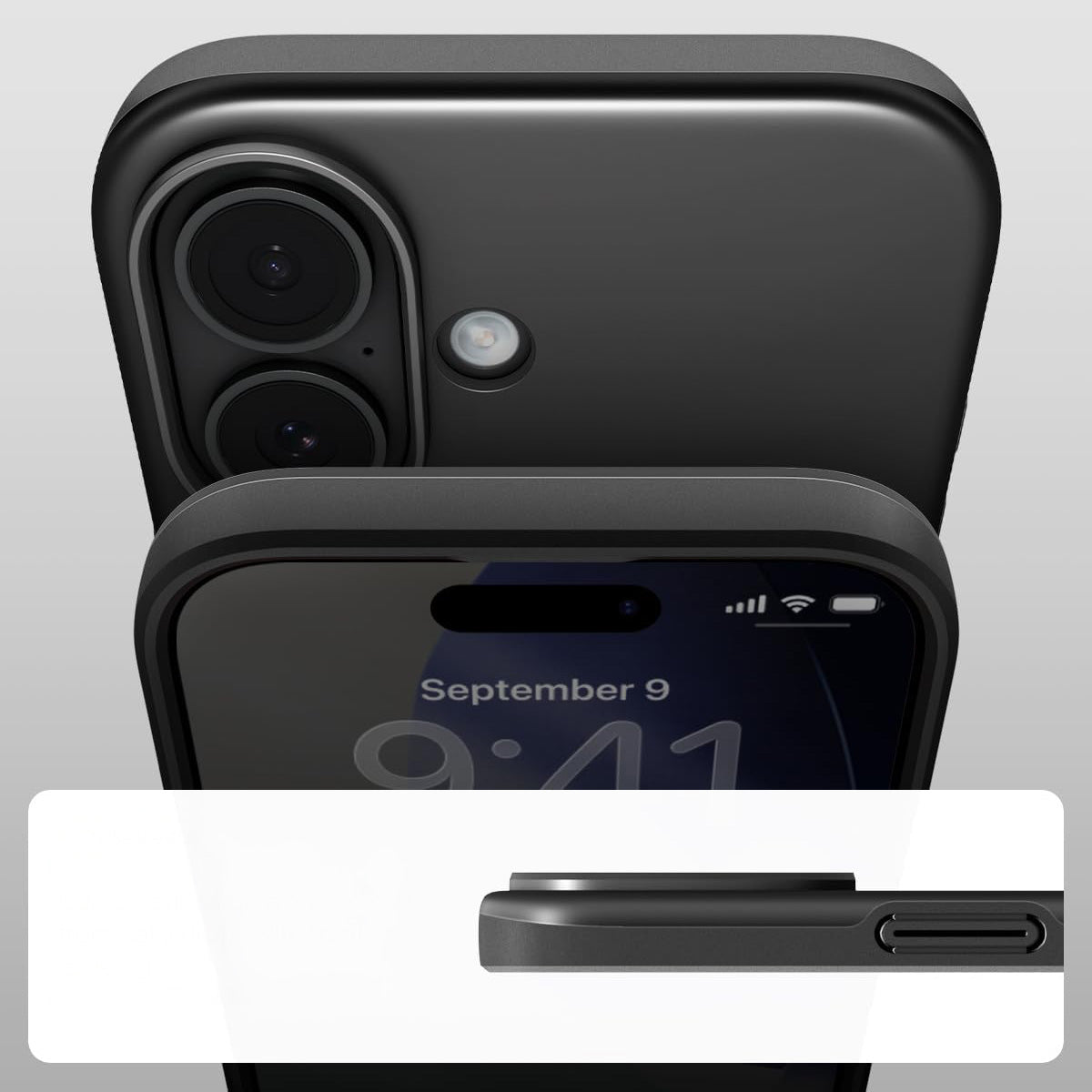 Handyhülle für iPhone 17, Spigen Thin Fit Mag mit MagSafe, Schwarz