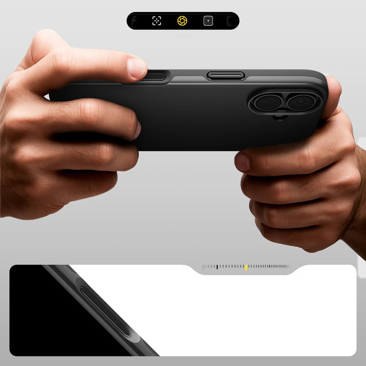 Handyhülle für iPhone 17, Spigen Thin Fit Mag mit MagSafe, Schwarz