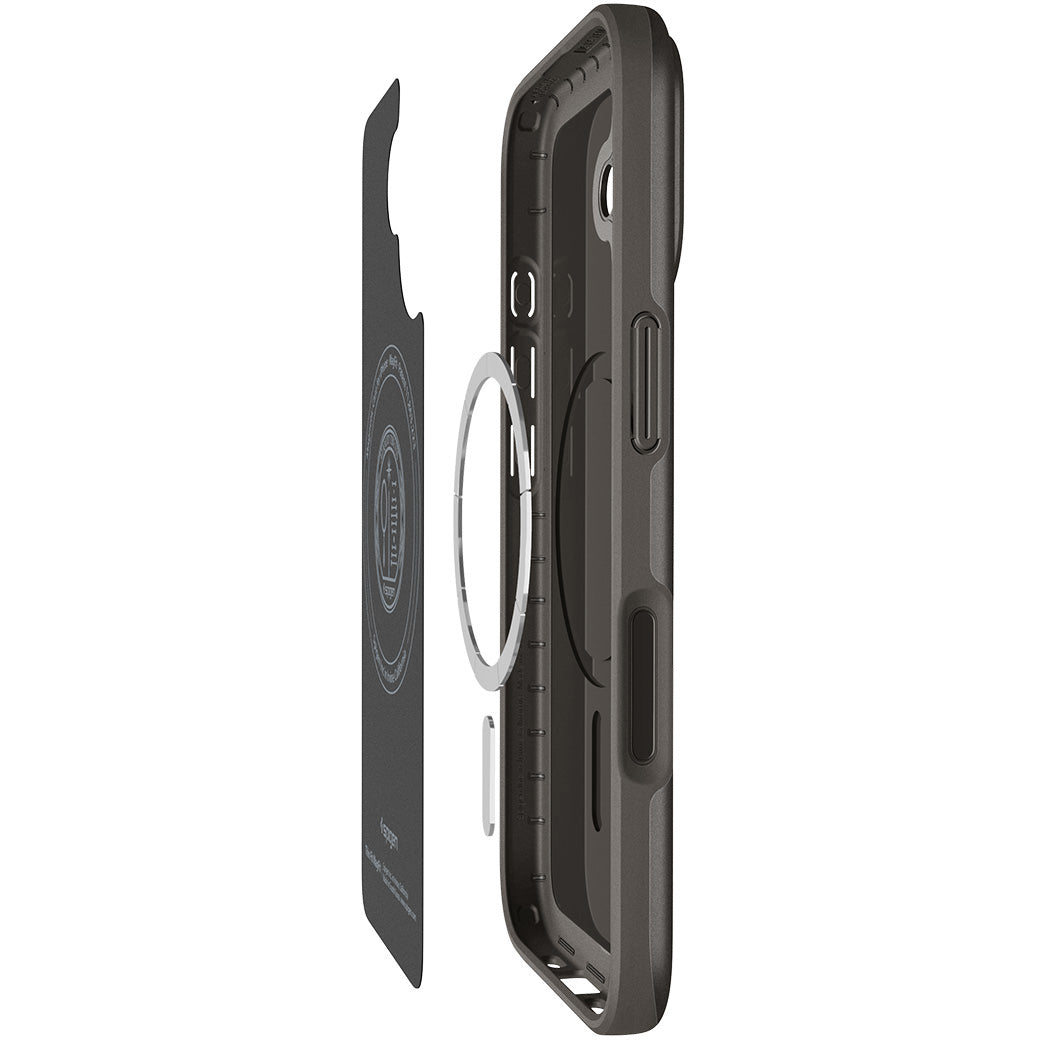 Handyhülle für iPhone 17, Spigen Thin Fit Mag mit MagSafe, Rotguss