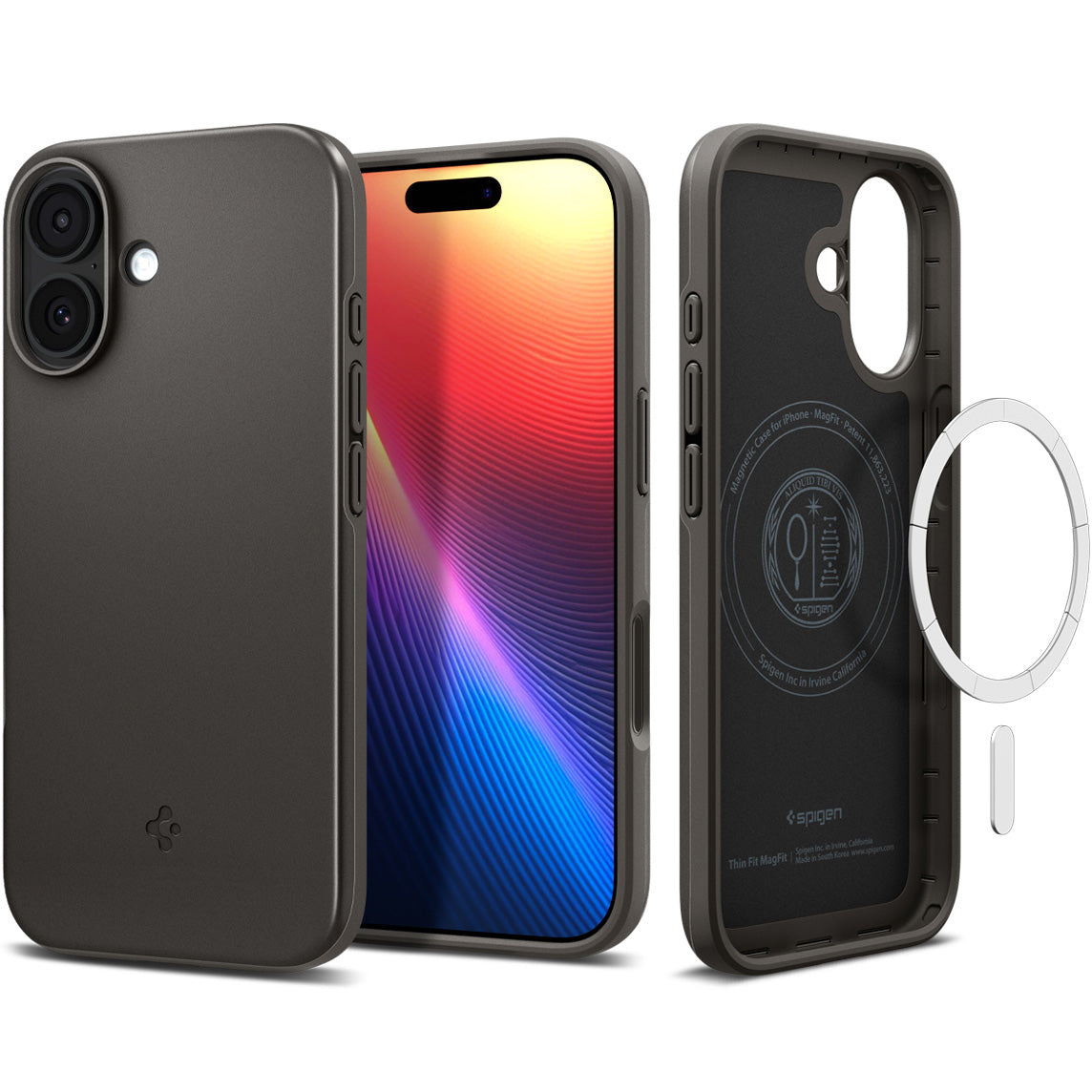 Handyhülle für iPhone 17, Spigen Thin Fit Mag mit MagSafe, Rotguss