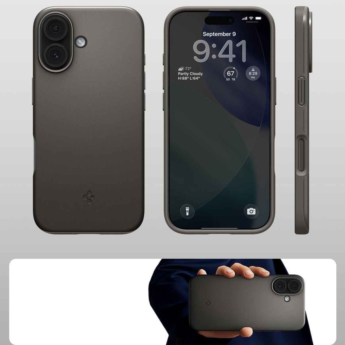 Handyhülle für iPhone 17, Spigen Thin Fit Mag mit MagSafe, Rotguss