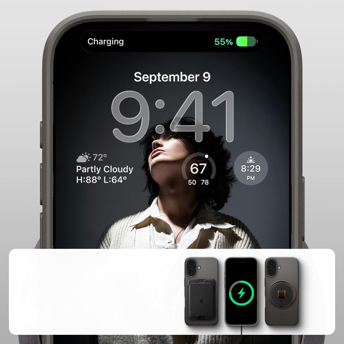 Handyhülle für iPhone 17, Spigen Thin Fit Mag mit MagSafe, Rotguss