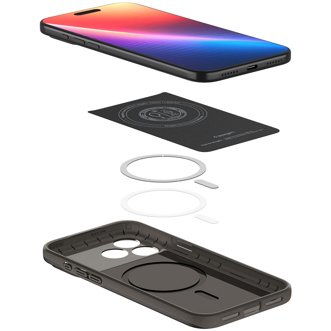 Handyhülle für iPhone 17 Pro, Spigen Thin Fit Mag mit MagSafe, Rotguss