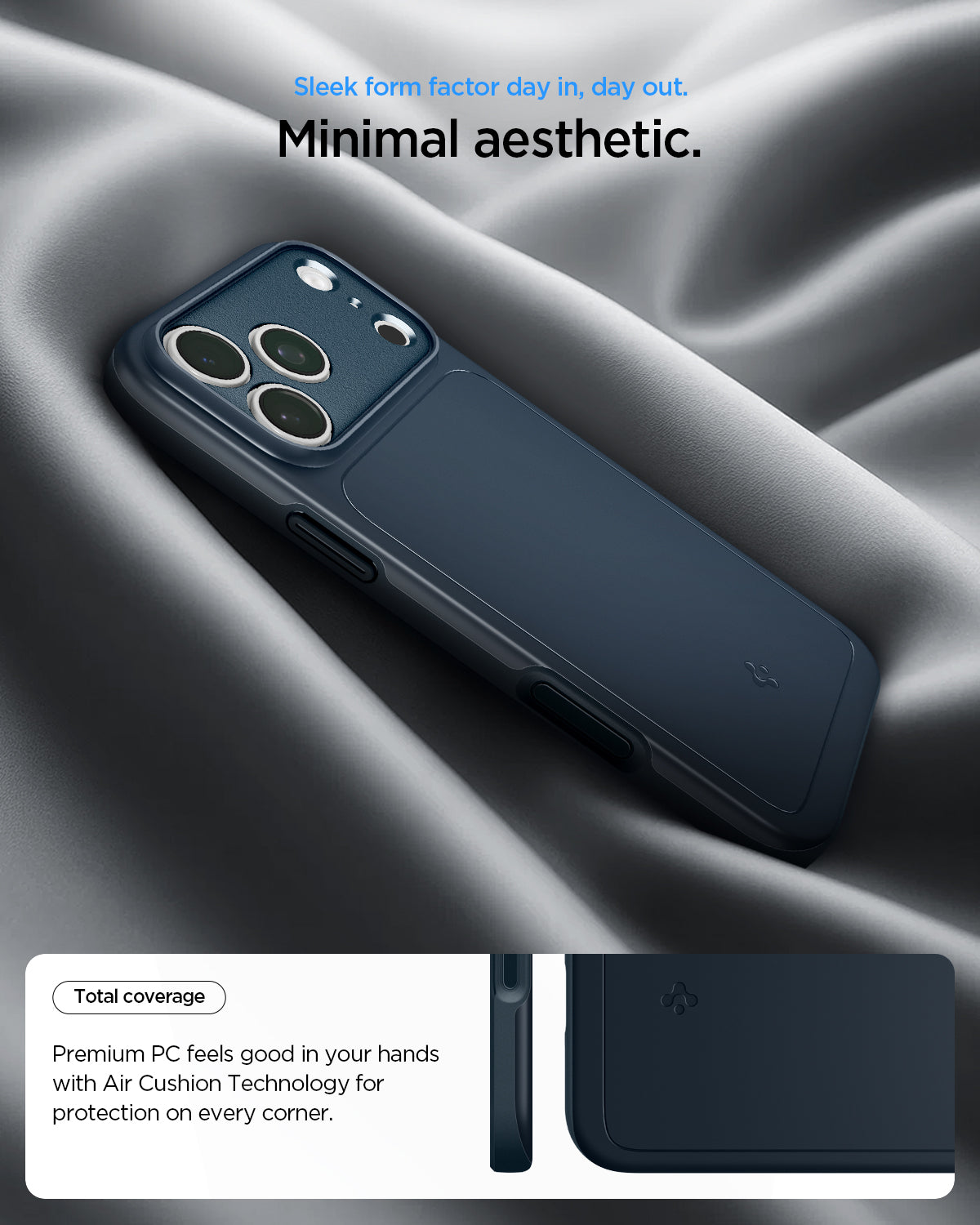 Handyhülle für iPhone 18 Pro Max, Spigen Thin Fit Mag mit MagSafe, Dunkelblau (3/15)