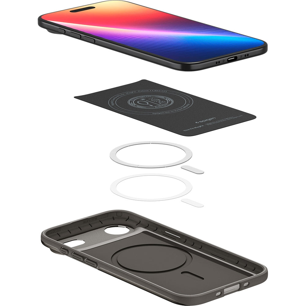 Handyhülle für iPhone Air, Spigen Thin Fit Mag mit MagSafe, Rotguss