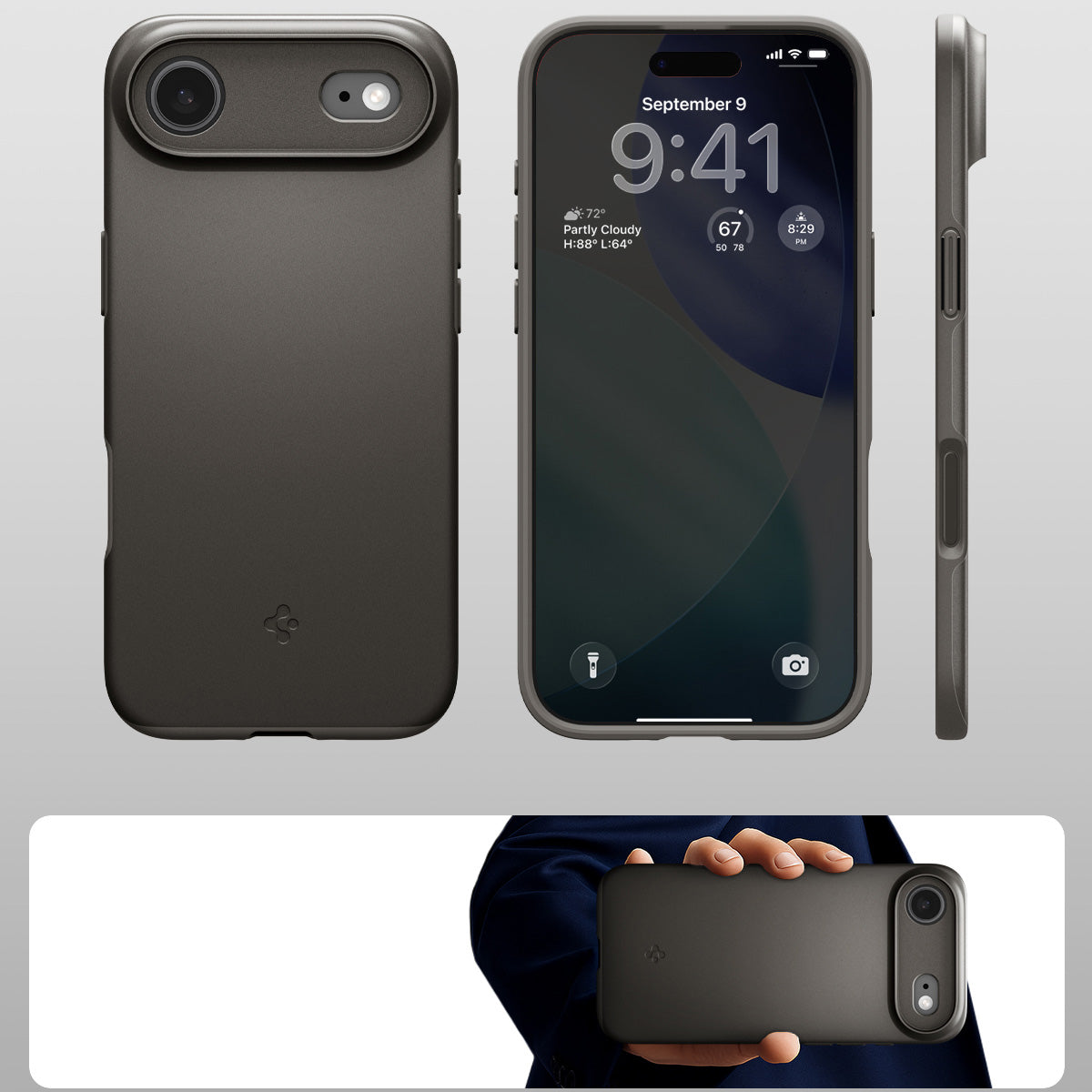 Handyhülle für iPhone Air, Spigen Thin Fit Mag mit MagSafe, Rotguss