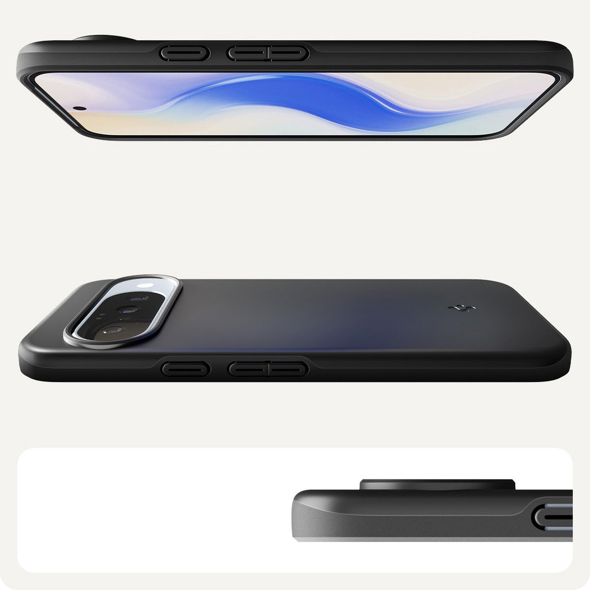 Handyhülle für Google Pixel 10 Pro / Pixel 10, Spigen Thin Fit Mag mit MagSafe, Schwarz