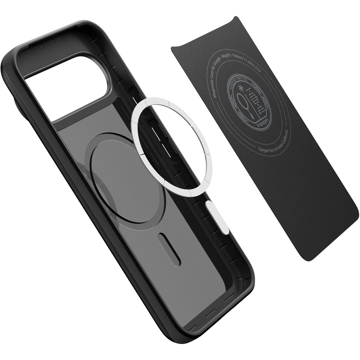 Handyhülle für Google Pixel 10 Pro / Pixel 10, Spigen Thin Fit Mag mit MagSafe, Schwarz