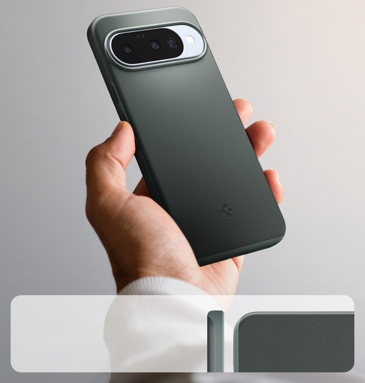 Handyhülle für Google Pixel 10 Pro / Pixel 10, Spigen Thin Fit Mag mit MagSafe, Grün