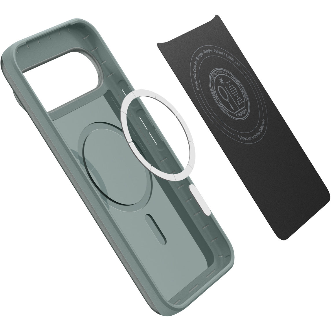 Handyhülle für Google Pixel 10 Pro / Pixel 10, Spigen Thin Fit Mag mit MagSafe, Grün