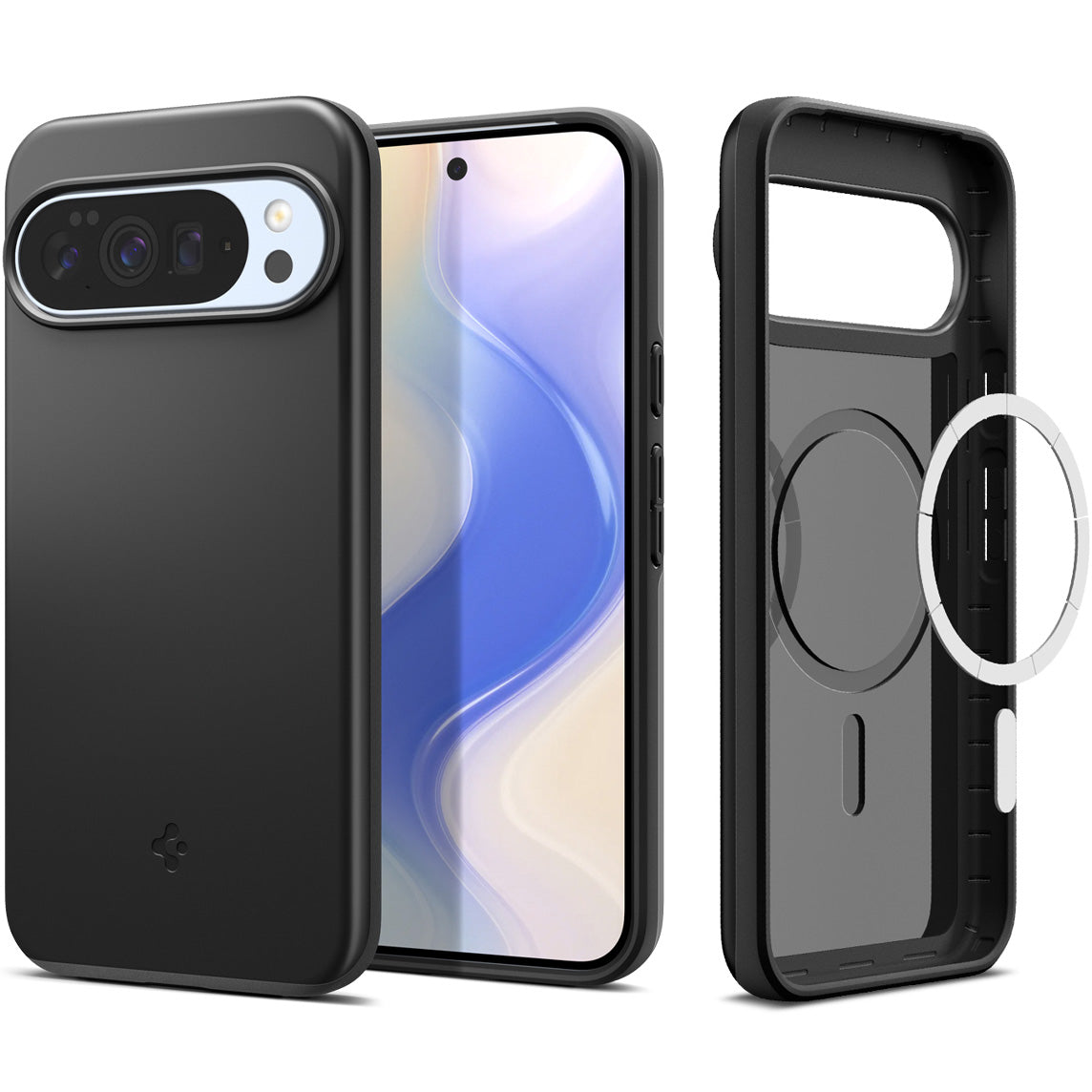 Handyhülle für Google Pixel 10 Pro XL, Spigen Thin Fit Mag mit MagSafe, Schwarz