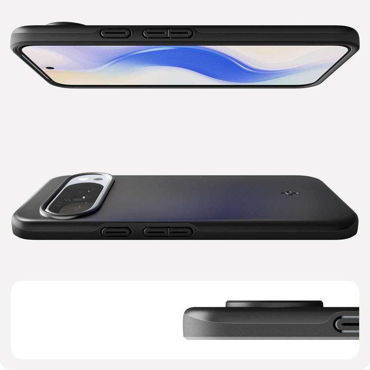 Handyhülle für Google Pixel 10 Pro XL, Spigen Thin Fit Mag mit MagSafe, Schwarz