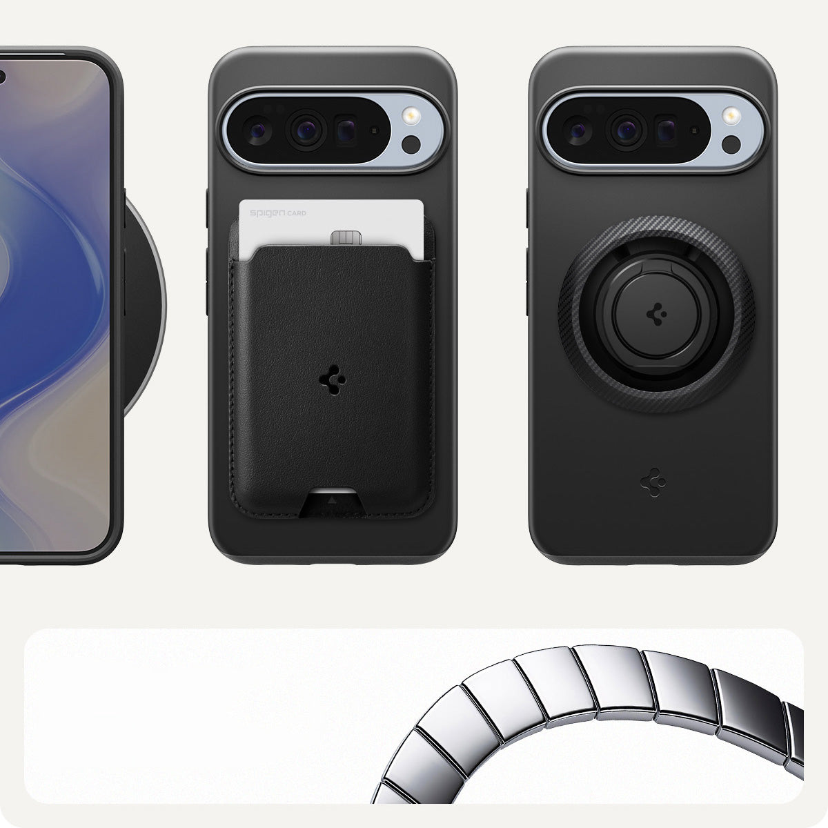 Handyhülle für Google Pixel 10 Pro XL, Spigen Thin Fit Mag mit MagSafe, Schwarz