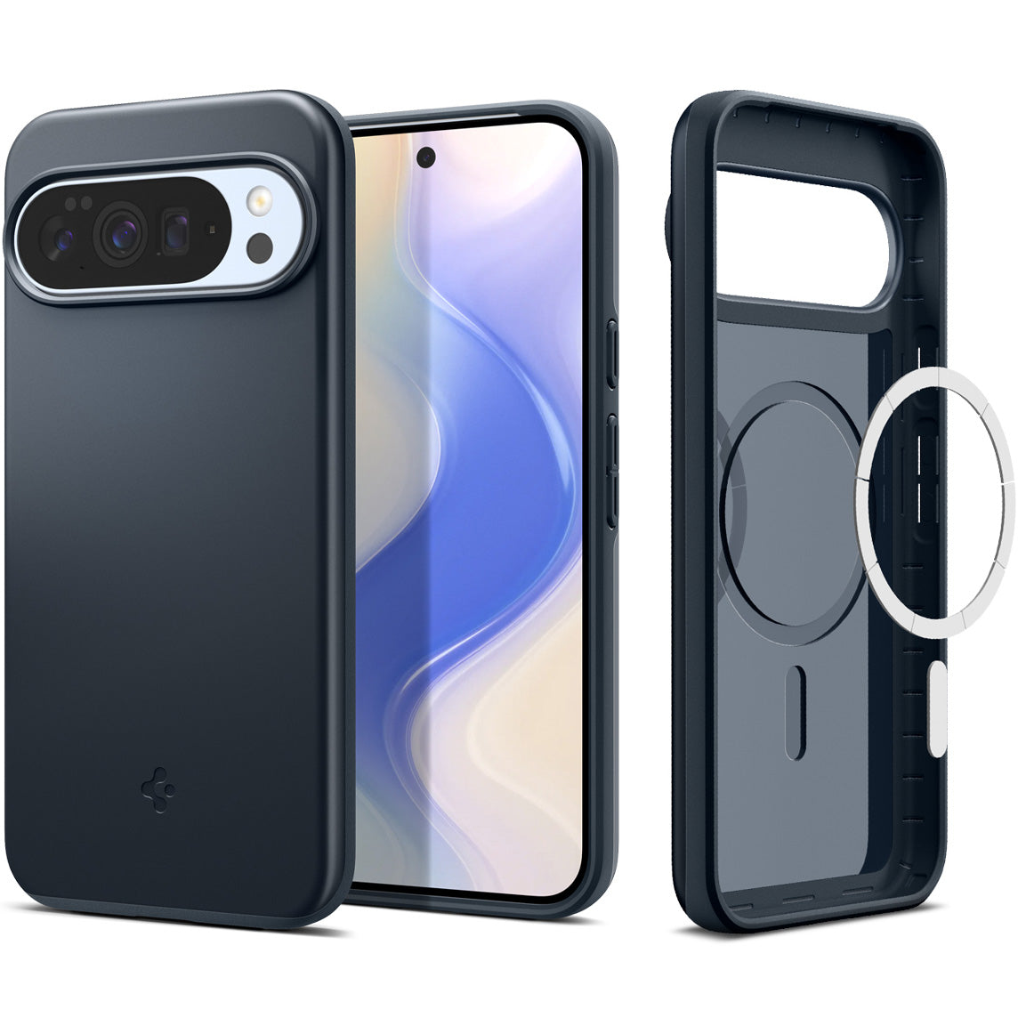 Handyhülle für Google Pixel 10 Pro XL, Spigen Thin Fit Mag mit MagSafe, Dunkelblau