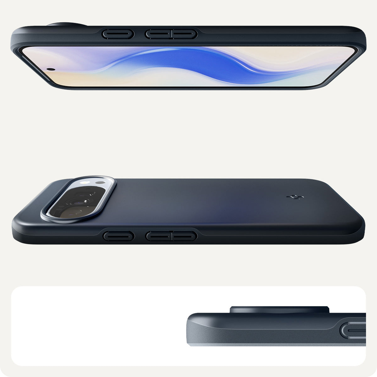 Handyhülle für Google Pixel 10 Pro XL, Spigen Thin Fit Mag mit MagSafe, Dunkelblau