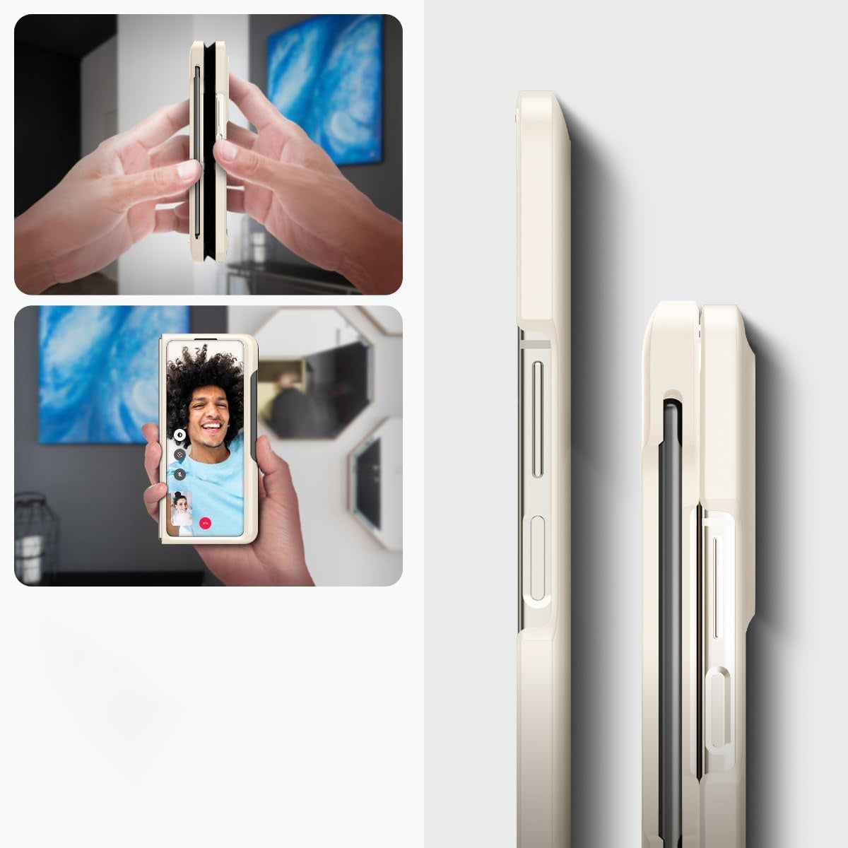 Schutzhülle Spigen Thin Fit P für Galaxy Z Fold5, Beige