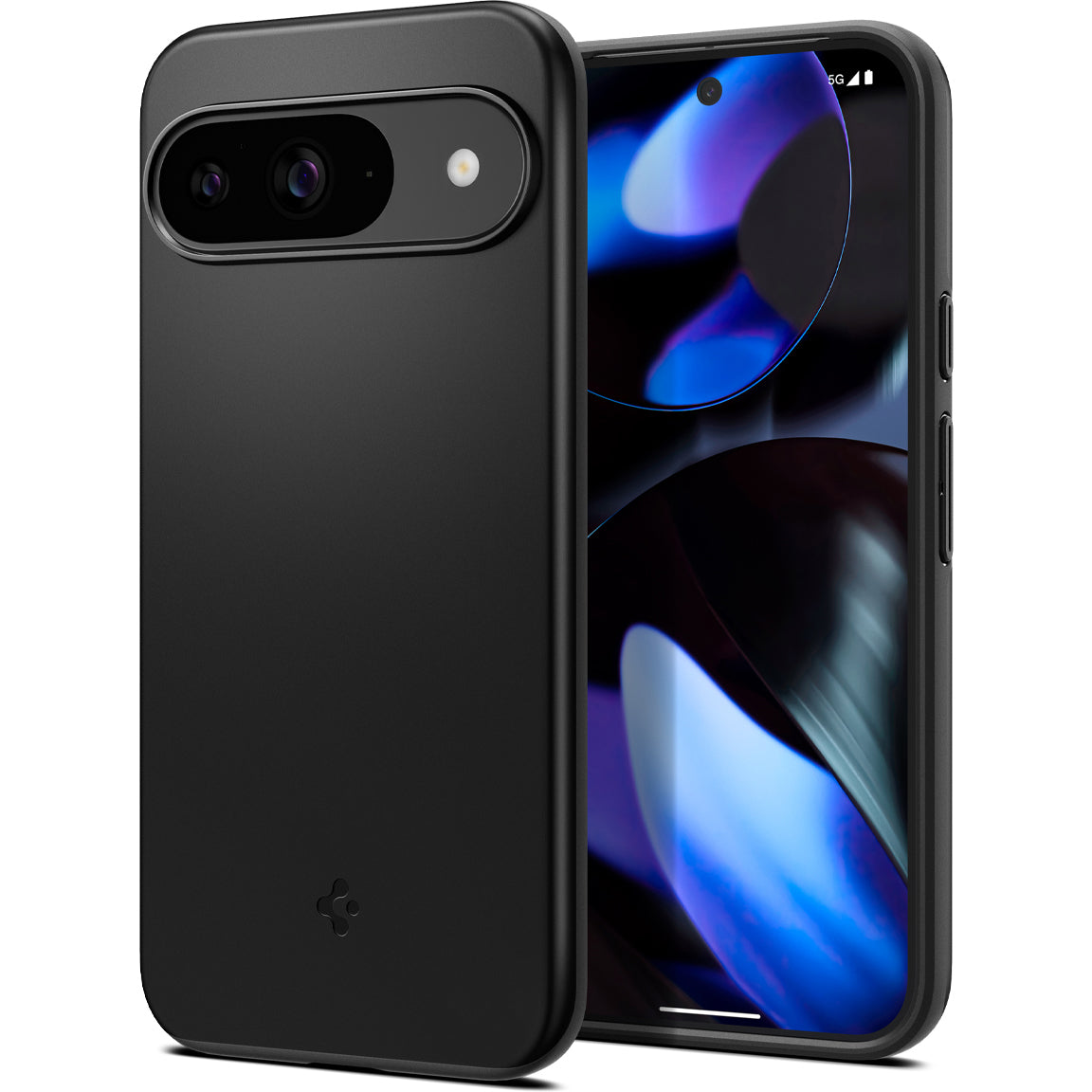 Schutzhülle für Google Pixel 9 / 9 Pro, Spigen Thin Fit, Schwarz