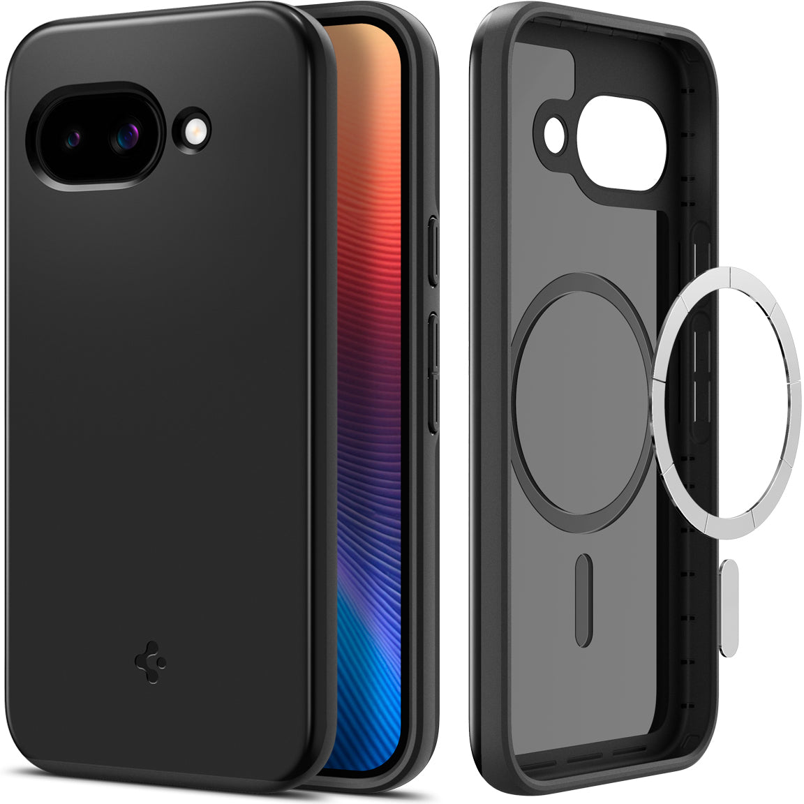 Handyhülle für Google Pixel 9a, Spigen Thin Fit Mag mit MagSafe, Schwarz