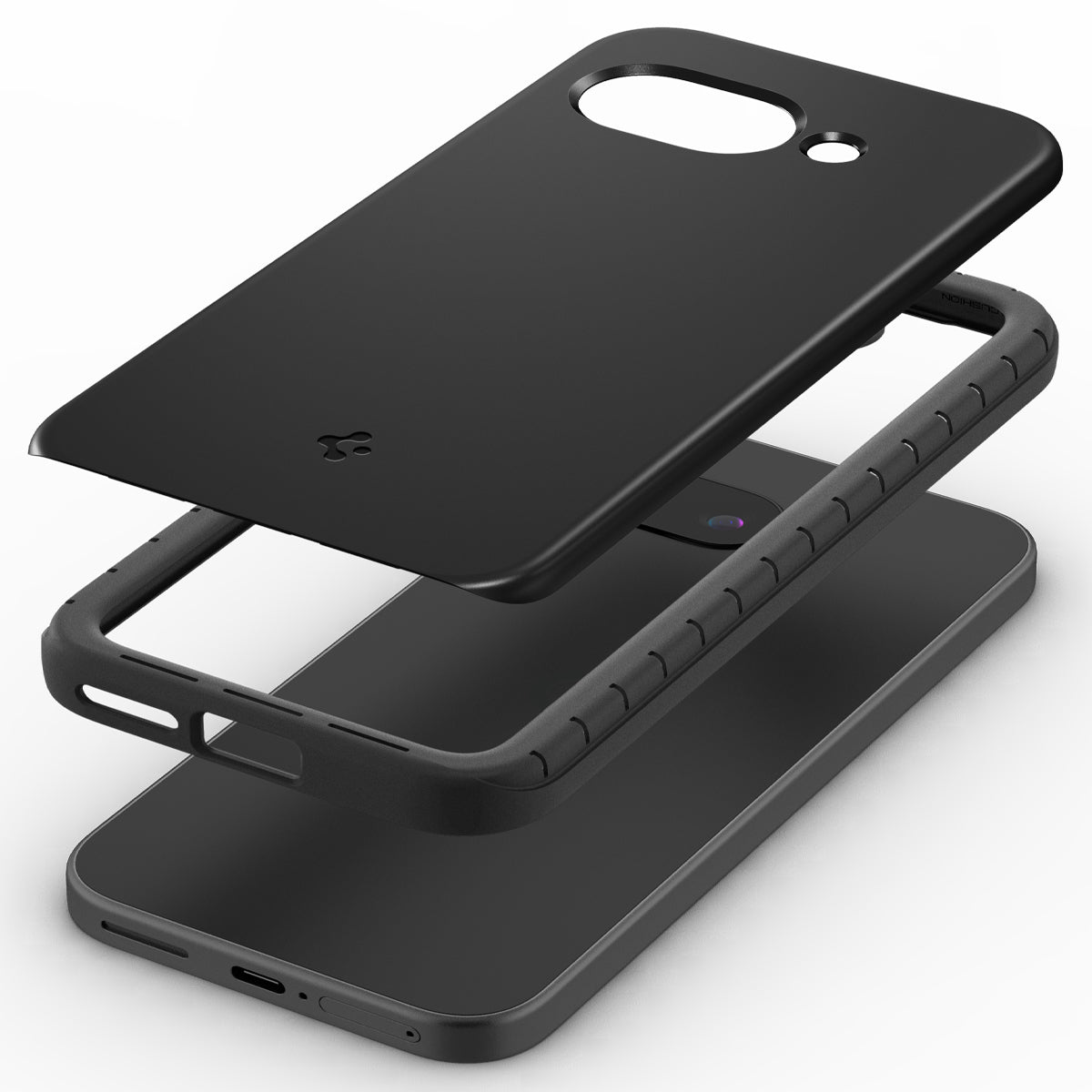 Handyhülle für Google Pixel 9a, Spigen Thin Fit Mag mit MagSafe, Schwarz
