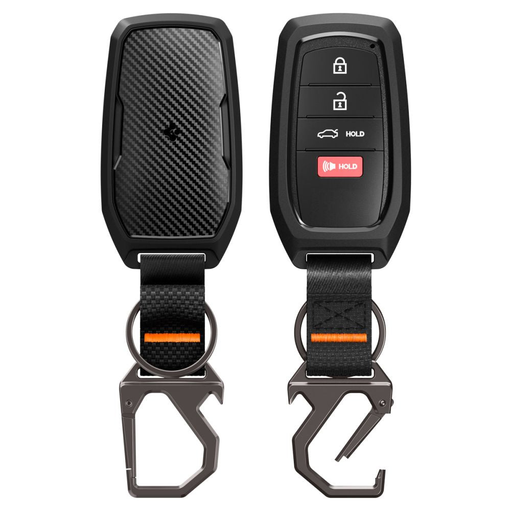 Schutzhülle für Autoschlüssel für Toyota / Lexus, Spigen TK100 Key Fob Case, mit Karabinerhaken, Schwarz