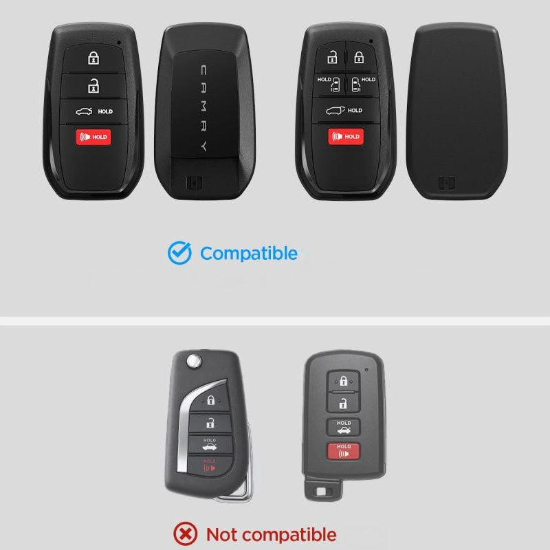Schutzhülle für Autoschlüssel für Toyota / Lexus, Spigen TK100 Key Fob Case, mit Karabinerhaken, Schwarz